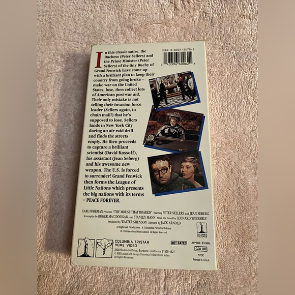 The Mouse That Roared, Peter Sellers, 1993 Columbia TriStar Home Video - Picture 2 of 3